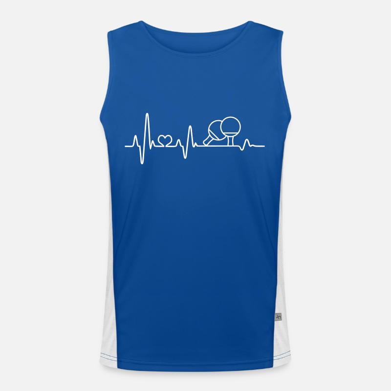 Heartbeat Table Tennis Ping-Pong Racket Ping-pong Men's Functional Contrast Tank Top 
