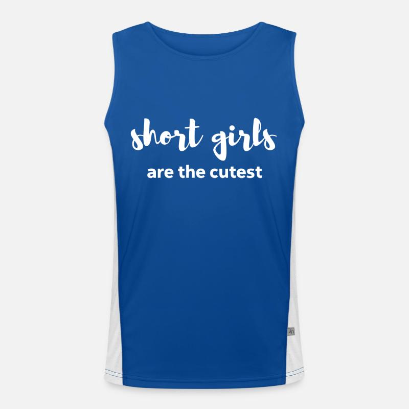 Kurze Mädchen sind die süßeste Geschenkidee für ein süßes Hemd Funktionelles Kontrast-Tank Top für Männer 