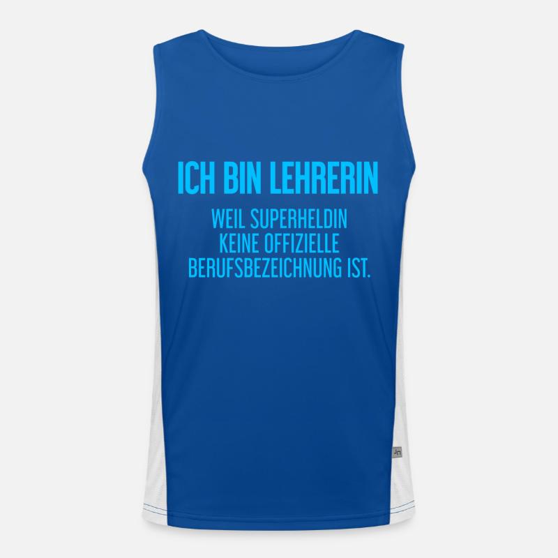Lehrerin - Mein offizieller Superhelden-Beruf! Funktionelles Kontrast-Tank Top für Männer 