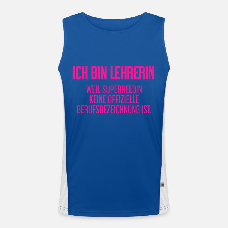 Lehrerin - Mein offizieller Superhelden-Beruf! Funktionelles Kontrast-Tank Top für Männer 