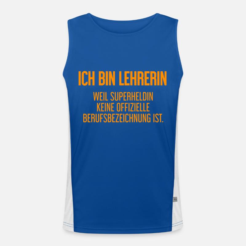 Lehrerin - Mein offizieller Superhelden-Beruf! Funktionelles Kontrast-Tank Top für Männer 