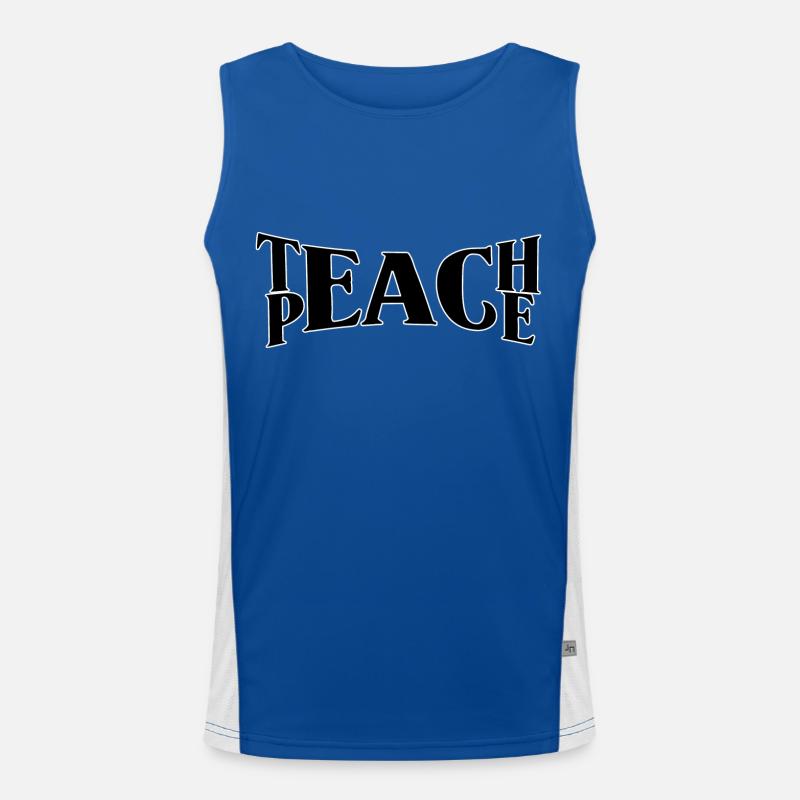 TEACH PEACE Men's Functional Contrast Tank Top 