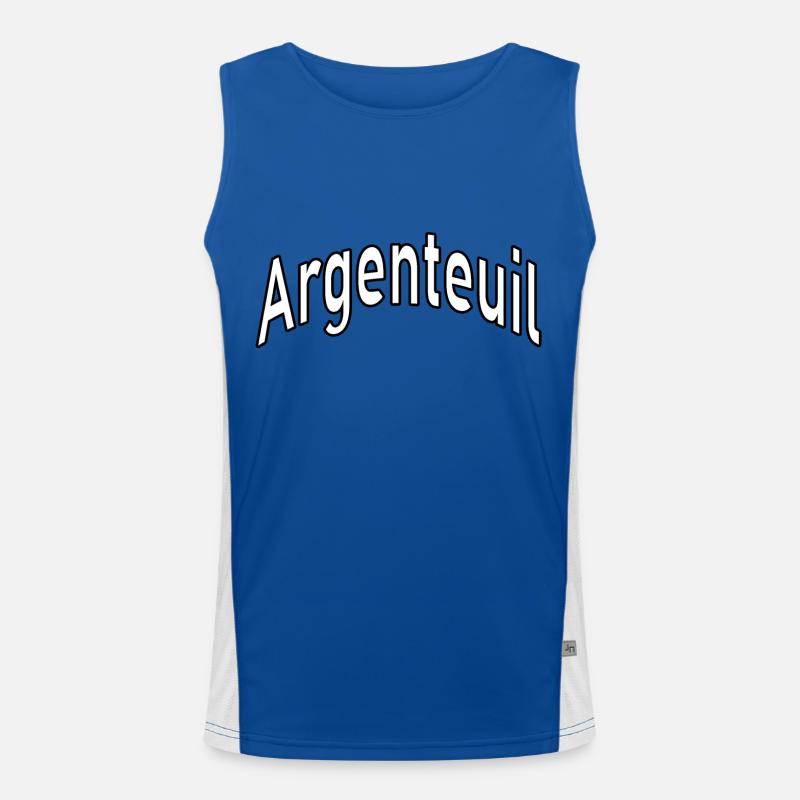 Argenteuil - Men's Functional Contrast Tank Top  - royal/white