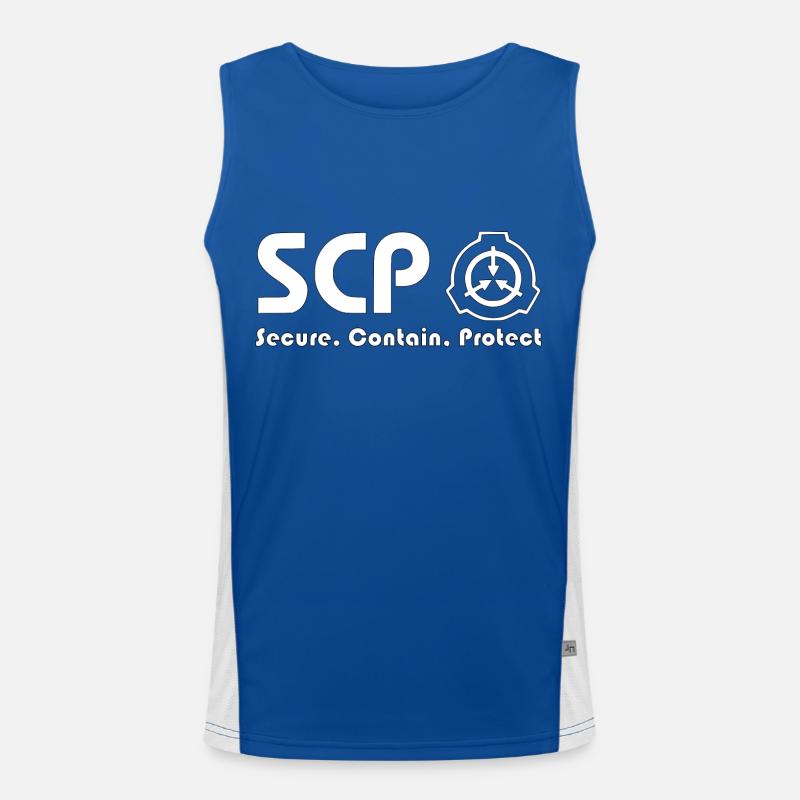 SCP Foundation, Secure. Protect. Contain Funktionelles Kontrast-Tank Top für Männer 