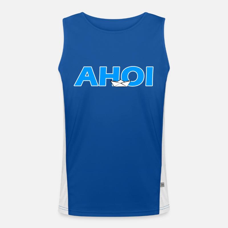 Schiff AHOI Funktionelles Kontrast-Tank Top für Männer 