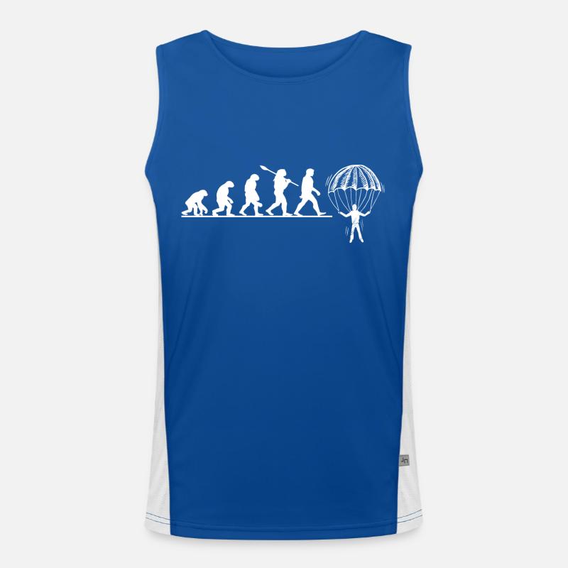 Evolution Parachute - Men's Functional Contrast Tank Top  - royal/white