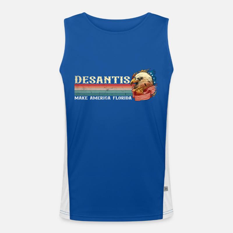 Vintage Distressed Desantis 2024 Wahl Funktionelles Kontrast-Tank Top für Männer 