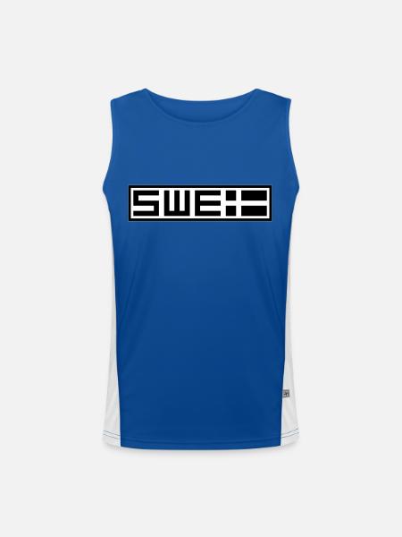 Swedish tactical - Men's Functional Contrast Tank Top  - royal/white