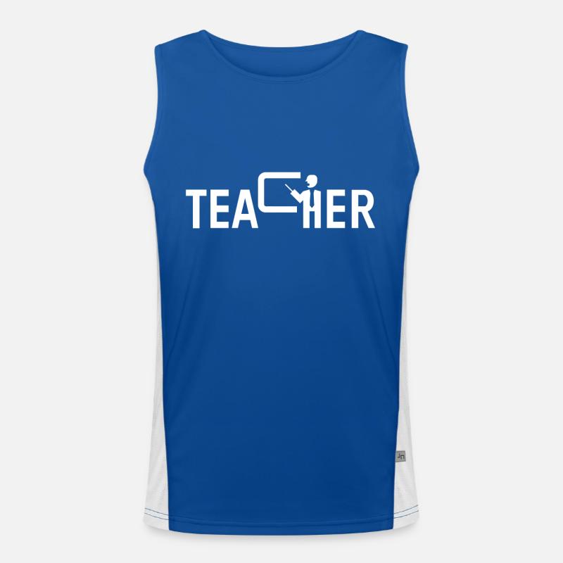 Teacher - Lehrer Funktionelles Kontrast-Tank Top für Männer 
