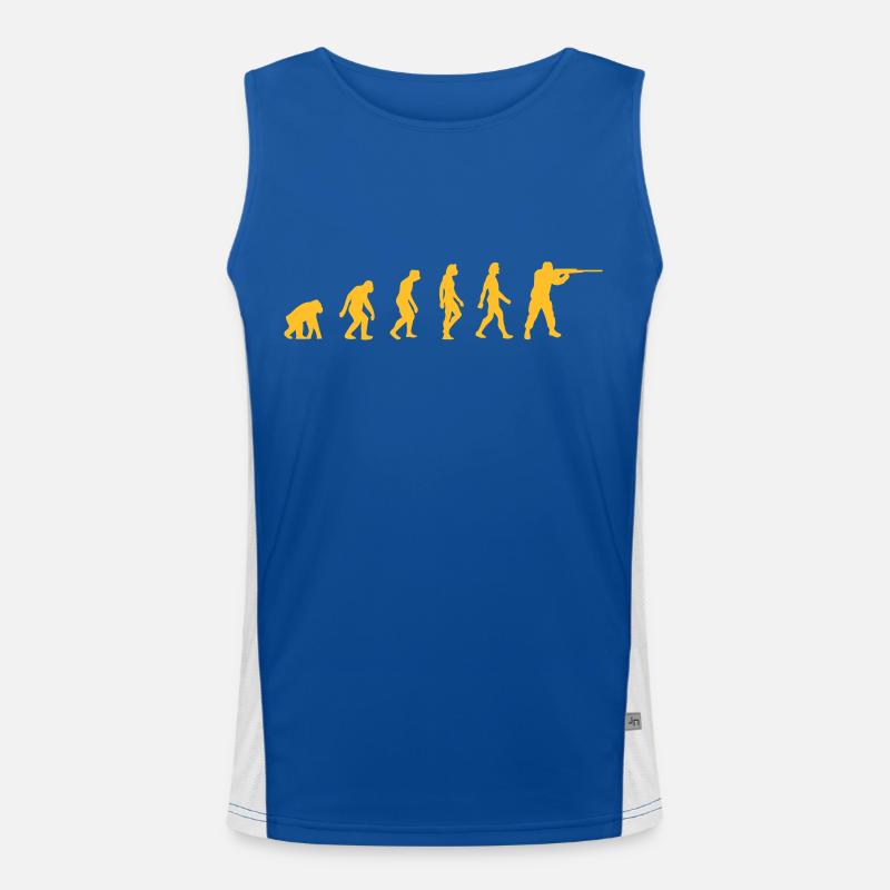 Die Evolution der Jäger Funktionelles Kontrast-Tank Top für Männer 