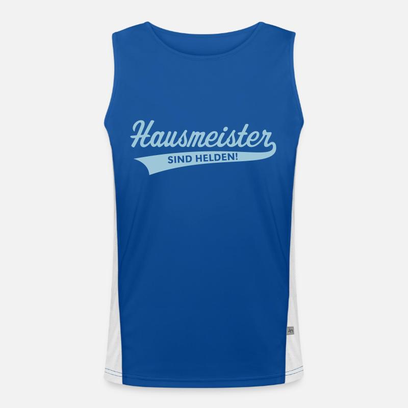 Hausmeister Sind Helden! (Facility Manager, Beruf) Funktionelles Kontrast-Tank Top für Männer 
