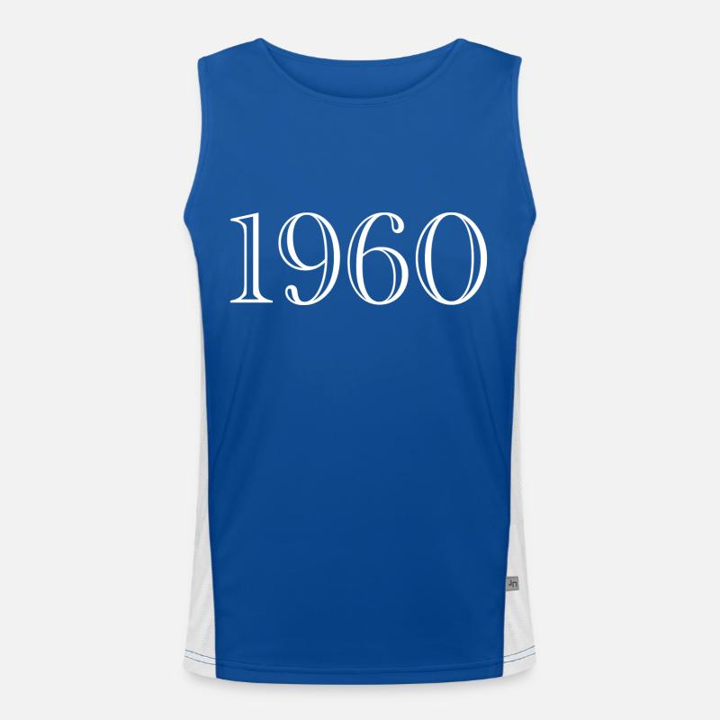1960 - Geschenk geboren 1960 Funktionelles Kontrast-Tank Top für Männer 