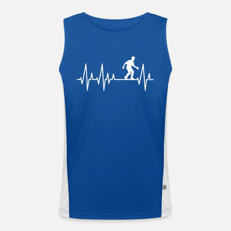 Heartbeat Design mit Zombie Funktionelles Kontrast-Tank Top für Männer 