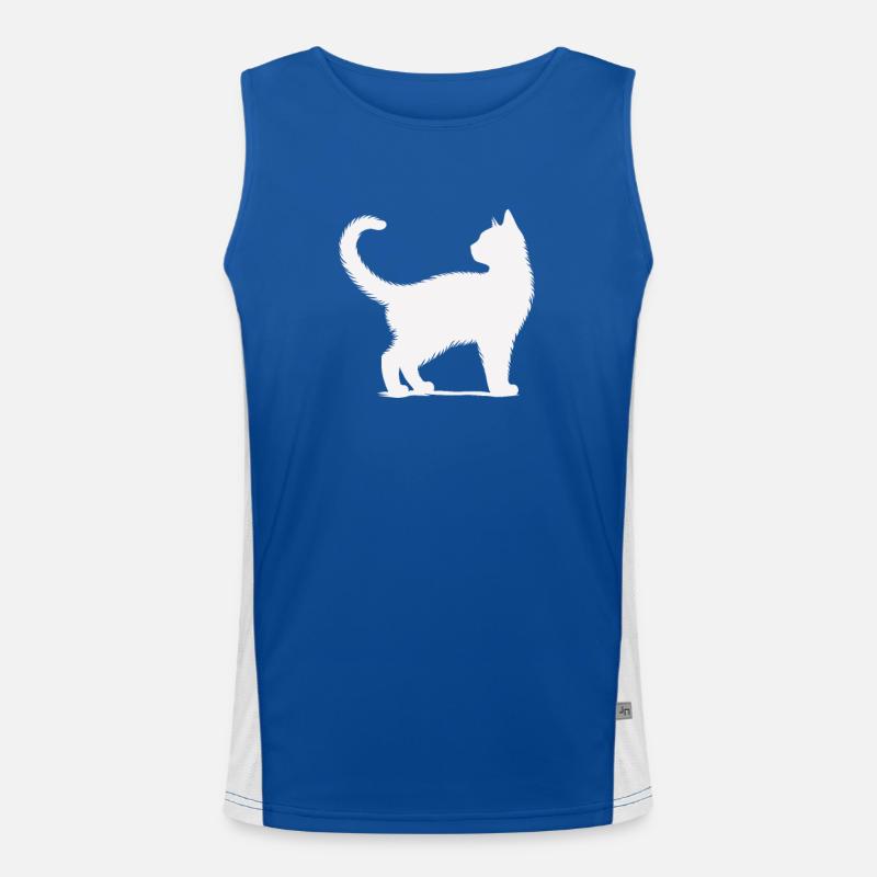 Ich liebe Katzen Funktionelles Kontrast-Tank Top für Männer 