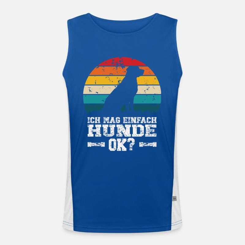 I like dogs Men's Functional Contrast Tank Top 
