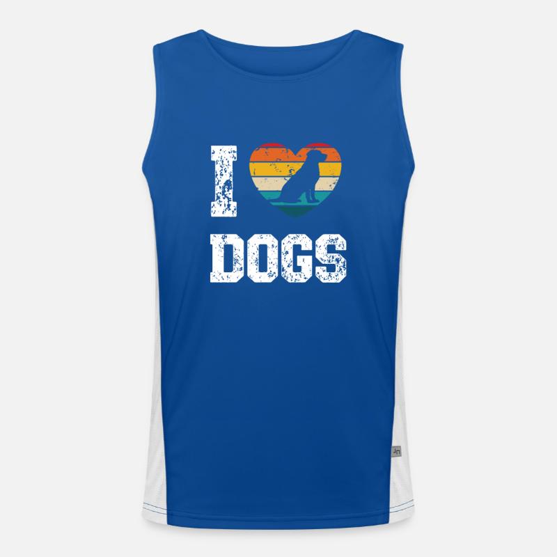 J’adore les chiens Débardeur respirant contrasté Homme 