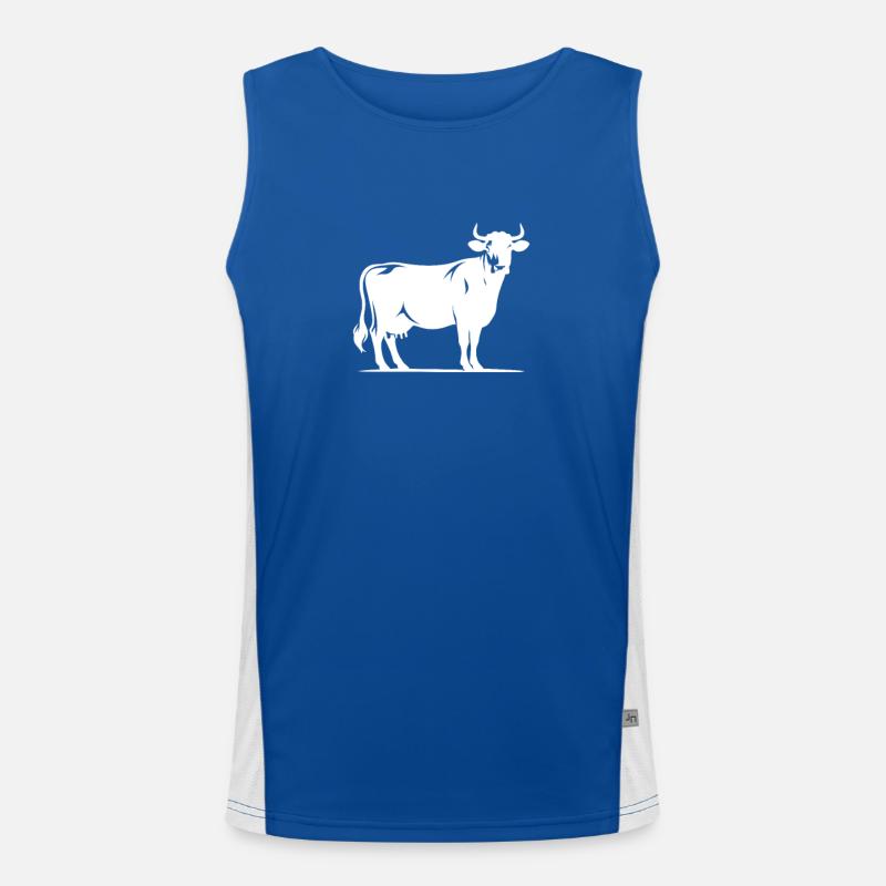 Ich Mag Kühe Funktionelles Kontrast-Tank Top für Männer 