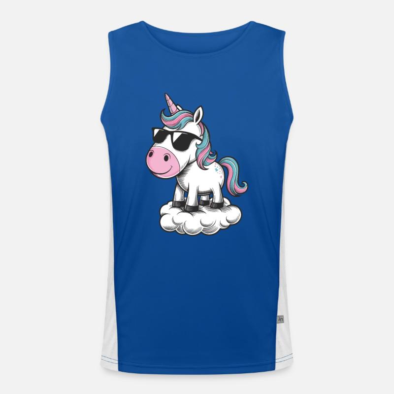 colles Einhorn Funktionelles Kontrast-Tank Top für Männer 