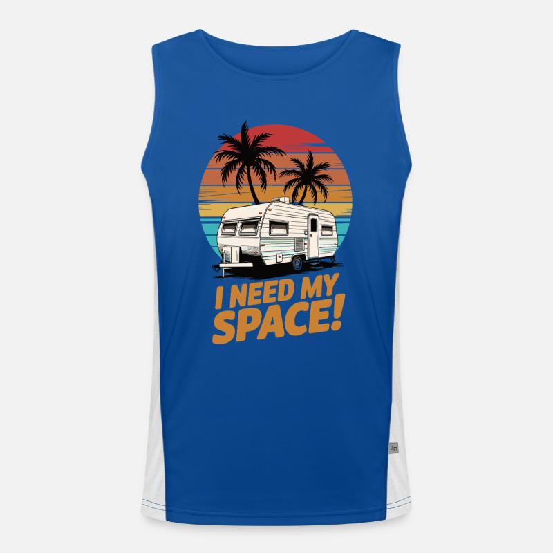 I need my space camper Funktionelles Kontrast-Tank Top für Männer 