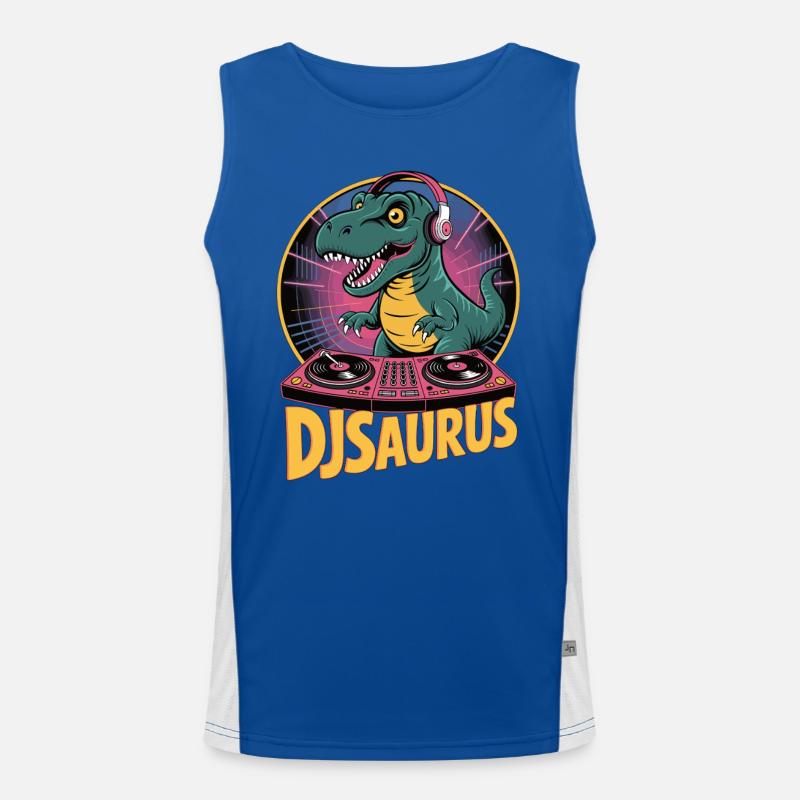 DJsaurus Funktionelles Kontrast-Tank Top für Männer 