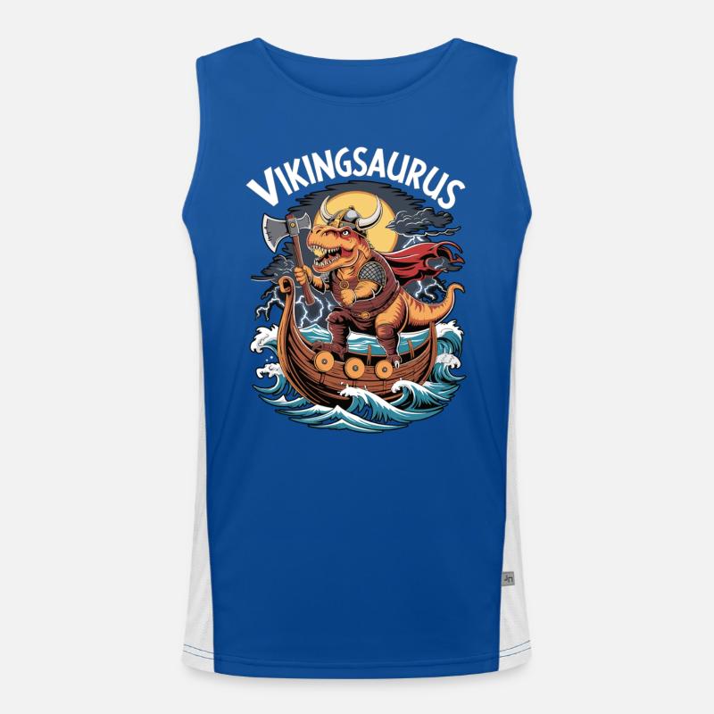 Vikingsaurus Funktionelles Kontrast-Tank Top für Männer 