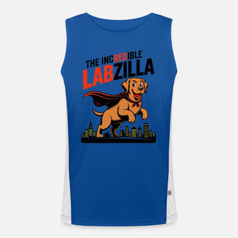 Labzilla – Foxred Labrador im Monster-Modus Funktionelles Kontrast-Tank Top für Männer 