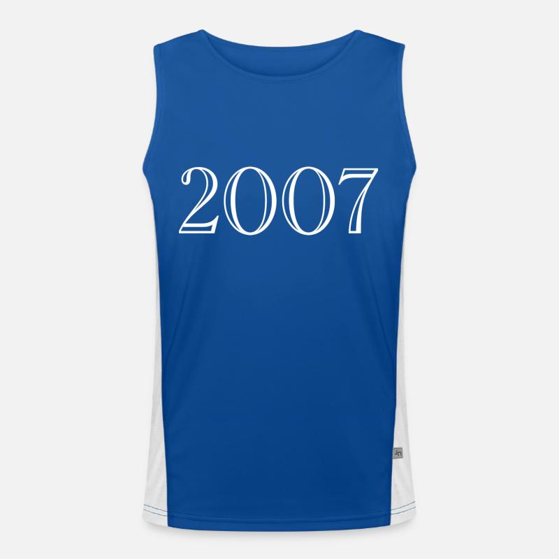 2007 - Geschenk geboren 2007 Funktionelles Kontrast-Tank Top für Männer 