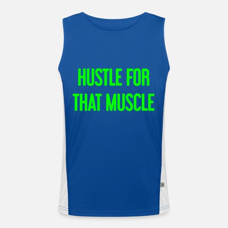 Hustle For That Muscle Men's Functional Contrast Tank Top 