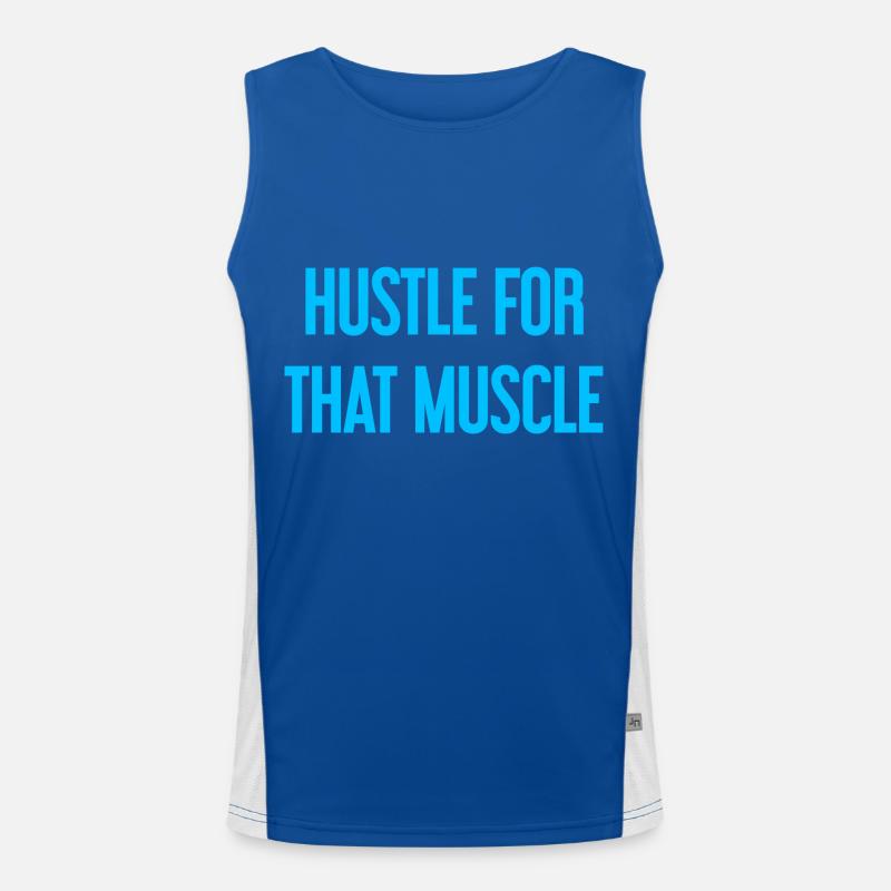Hustle For That Muscle Funktionelles Kontrast-Tank Top für Männer 