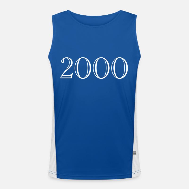2000 - gift born in 2000 Men's Functional Contrast Tank Top 