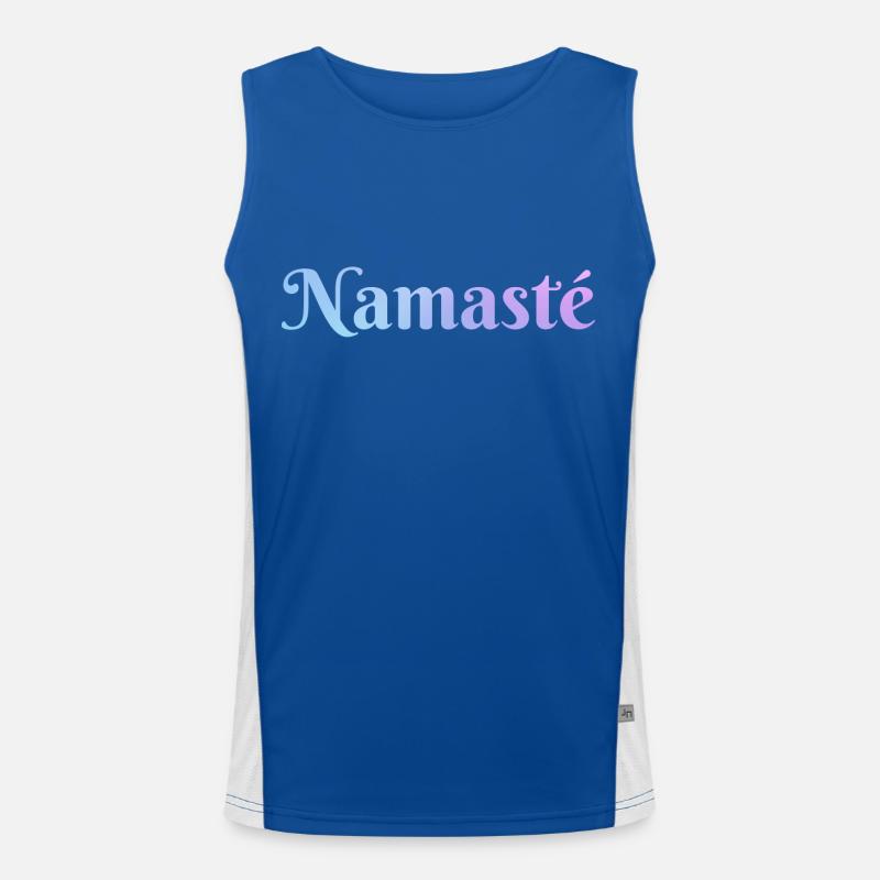 Namaste lettering with magic gradient Men's Functional Contrast Tank Top 