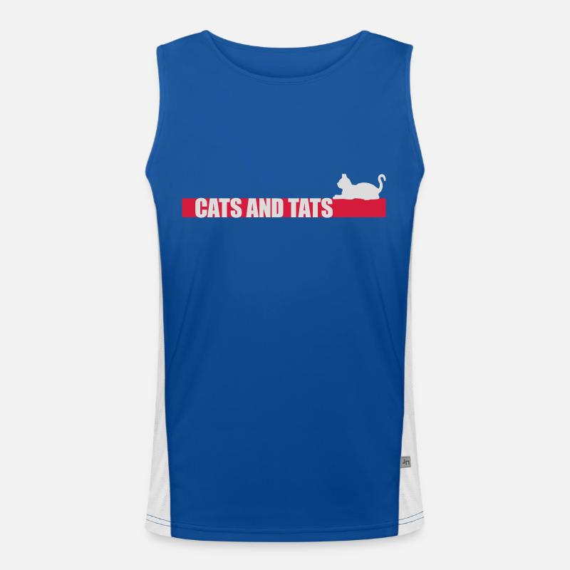 cats and tats Zitat Funktionelles Kontrast-Tank Top für Männer 