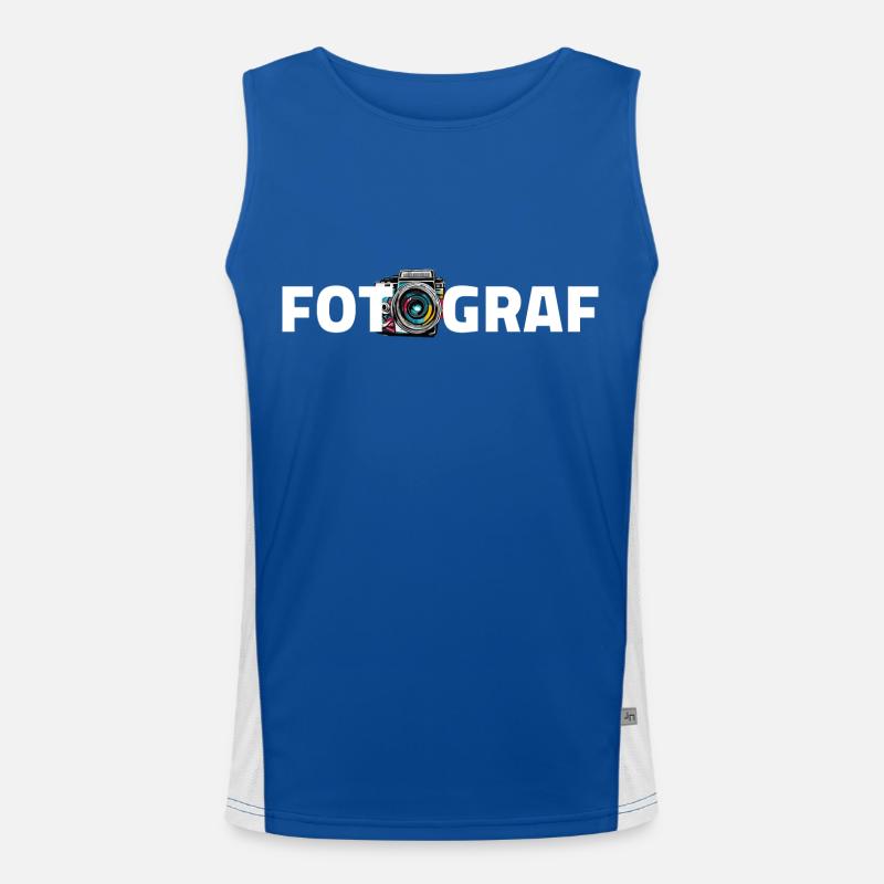 Fotograf Spiegelreflexkamera Funktionelles Kontrast-Tank Top für Männer 