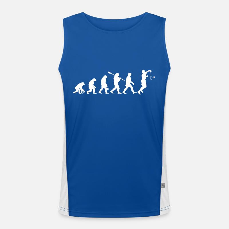 Badminton Evolution Badminton Player - Men's Functional Contrast Tank Top  - royal/white