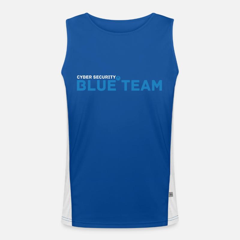 Cyber Security Blue Mannschaft Funktionelles Kontrast-Tank Top für Männer 