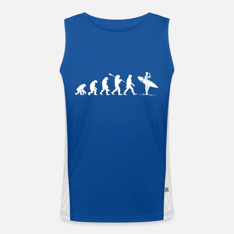 Evolution Surf - Men's Functional Contrast Tank Top  - royal/white