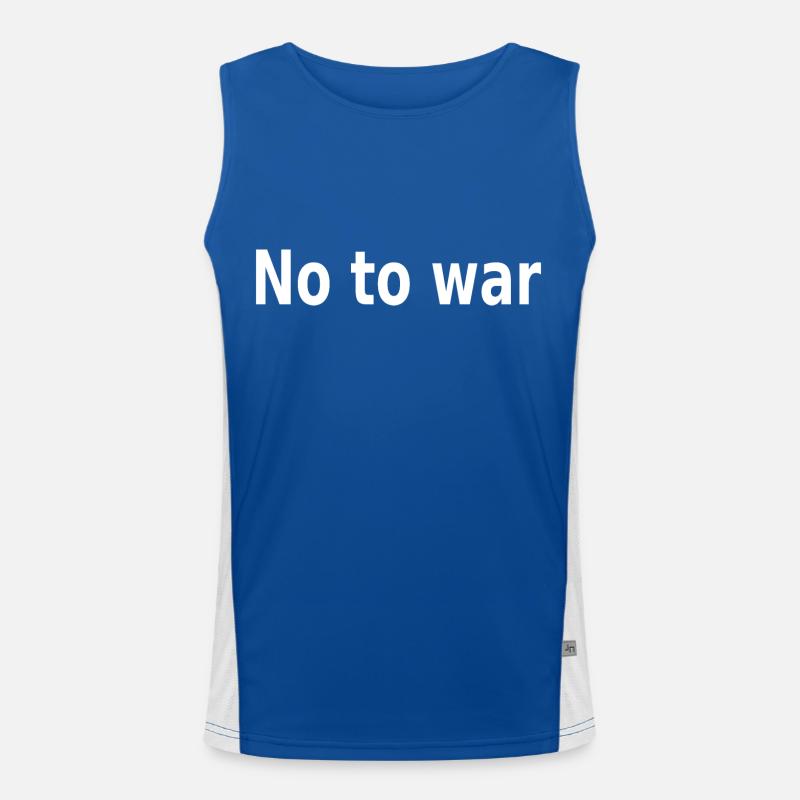 No to war/No to war Men's Functional Contrast Tank Top 