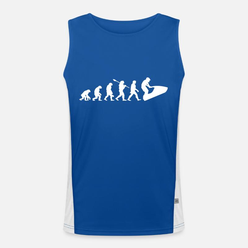 Jetski Evolution - Men's Functional Contrast Tank Top  - royal/white