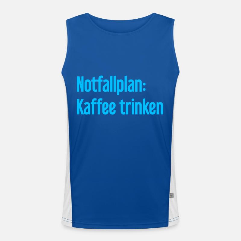 Coffee Contingency Plan - Men's Functional Contrast Tank Top  - royal/white