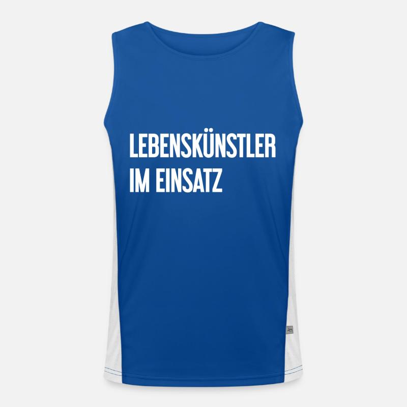 Lebenskünstler im Einsatz Funktionelles Kontrast-Tank Top für Männer 