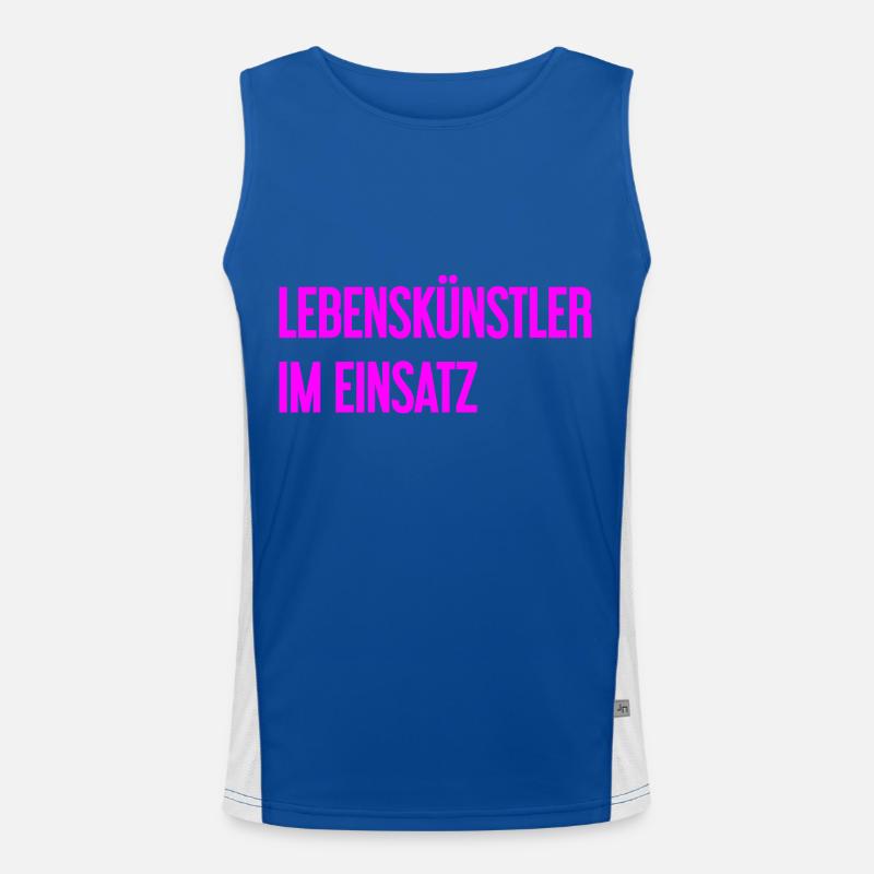 Lebenskünstler im Einsatz Funktionelles Kontrast-Tank Top für Männer 