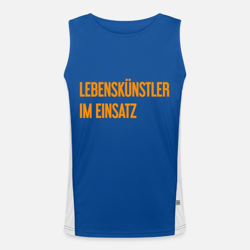 Lebenskünstler im Einsatz Funktionelles Kontrast-Tank Top für Männer 