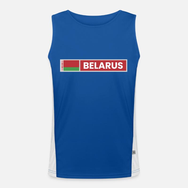 Belarus Flag Men's Functional Contrast Tank Top 
