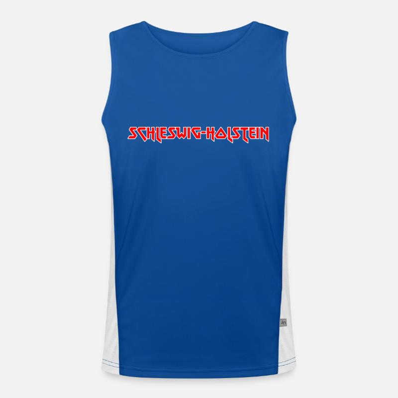 Modisches Heimat SCHLESWIG-HOLSTEIN Metal-Design Funktionelles Kontrast-Tank Top für Männer 