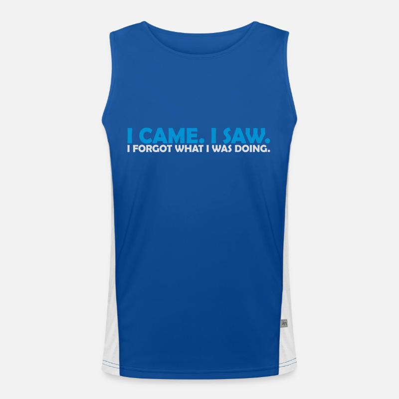 I came saw forget Men's Functional Contrast Tank Top 