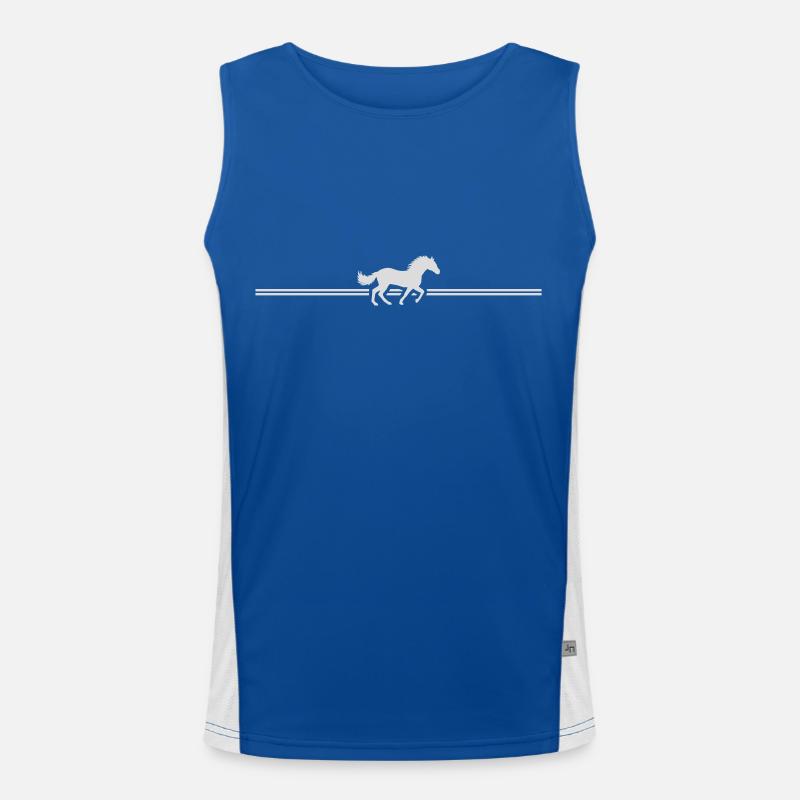 Line Stripe Racing Horse Débardeur respirant contrasté Homme 