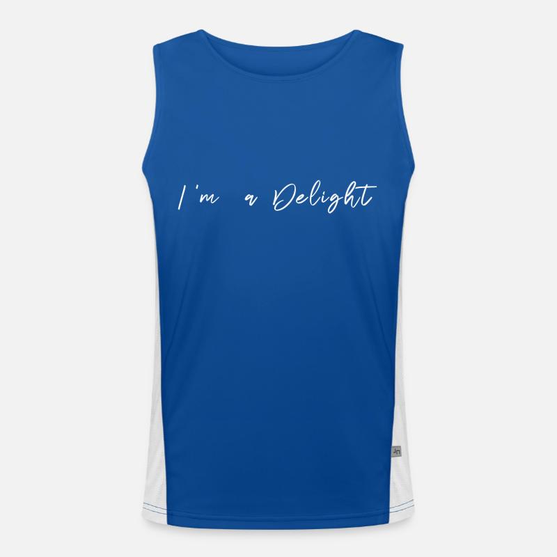 I ́m a Delight - Men's Functional Contrast Tank Top  - royal/white