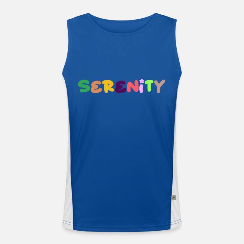 Serenity, positive thinking Men's Functional Contrast Tank Top 