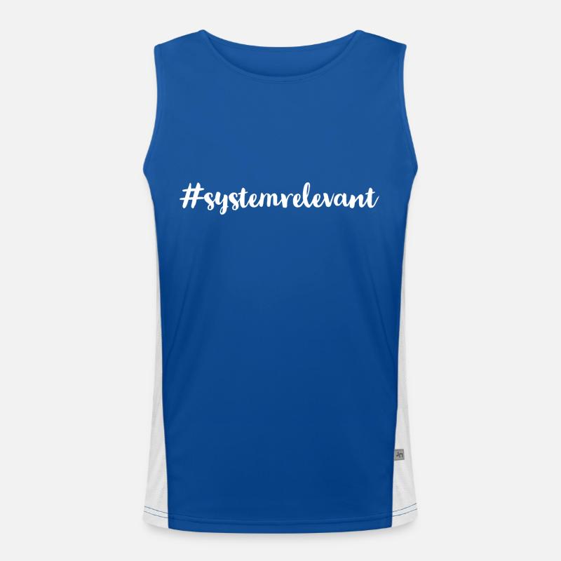 ich bin Systemrelevant Funktionelles Kontrast-Tank Top für Männer 