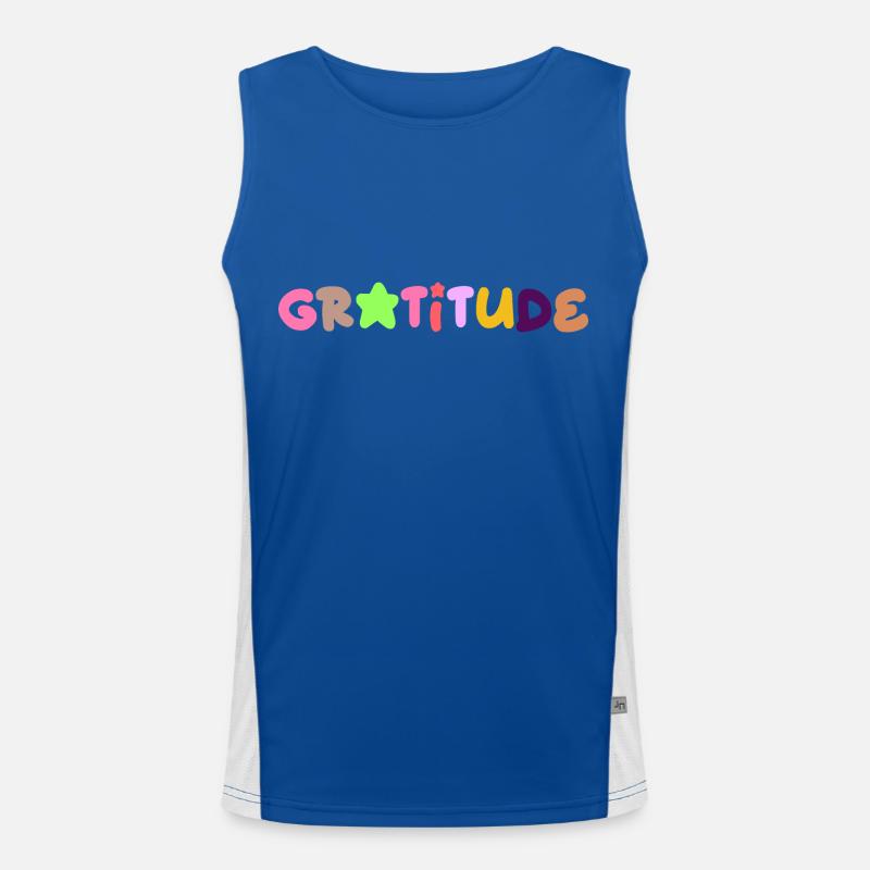 Gratitude, positive thinking Men's Functional Contrast Tank Top 